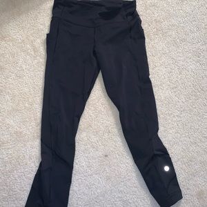 Lululemon Pace Reveal Crop Leggings- Black